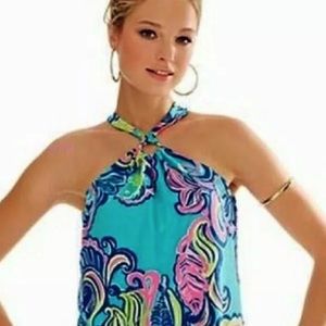 Lilly Pulitzer Private Island halter. Worn 1x. EUC