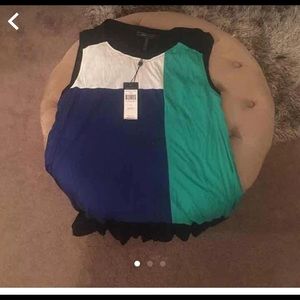 Authentic BCBG color block top