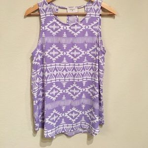 Nordstroms Everly Purple Tribal Tank Top