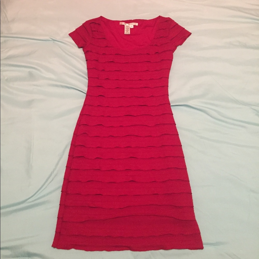 Red max studio truffle dress size small