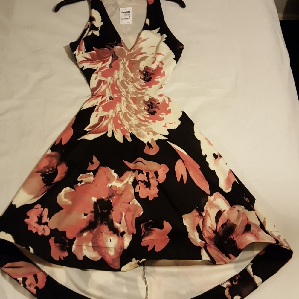 Beautiful floral pattern dress open back