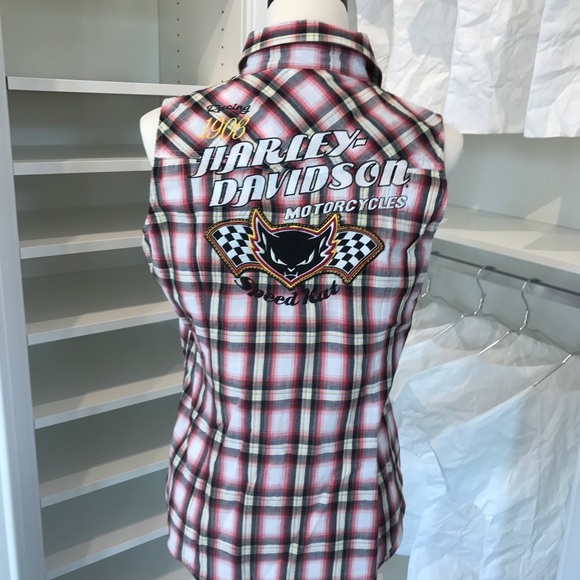 Harley plaid snap top - Picture 2 of 4