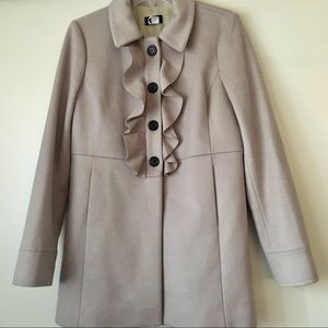 J Crew Beautiful Classy Coat with Ruffles Sz 8