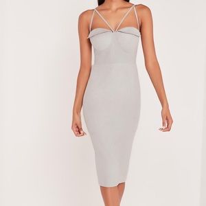 Missguided x Carli Bybel grey dress