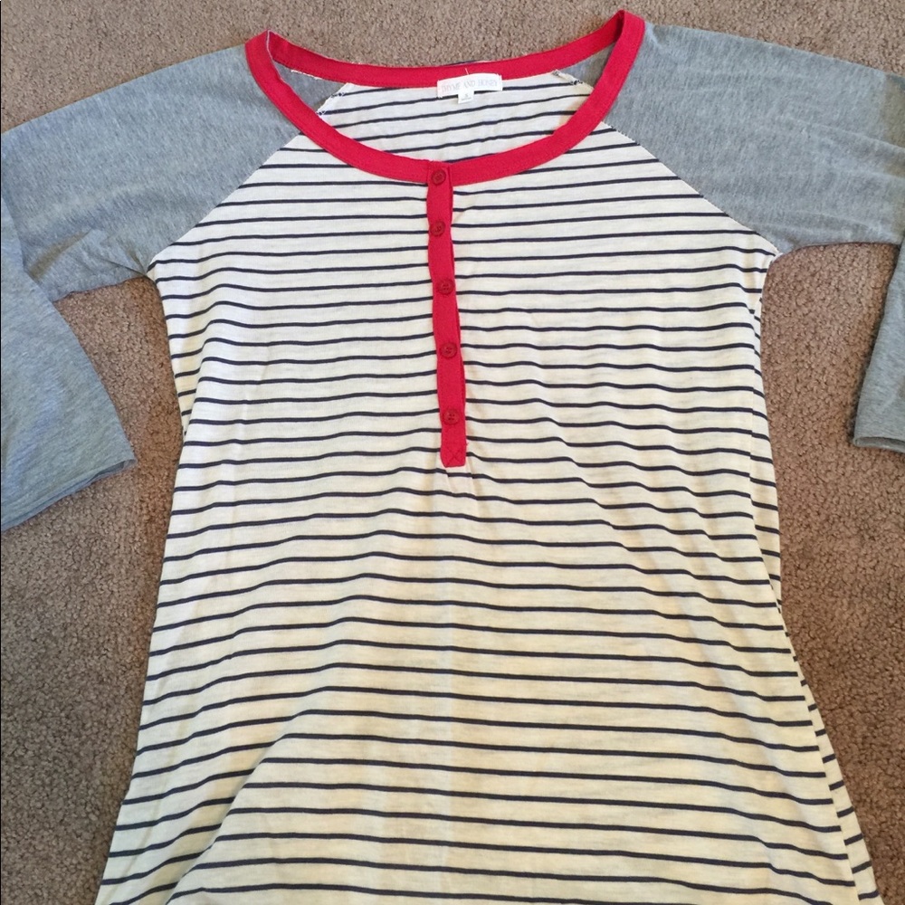 Forever 21 size small stripped vintage 3/4 sleeve