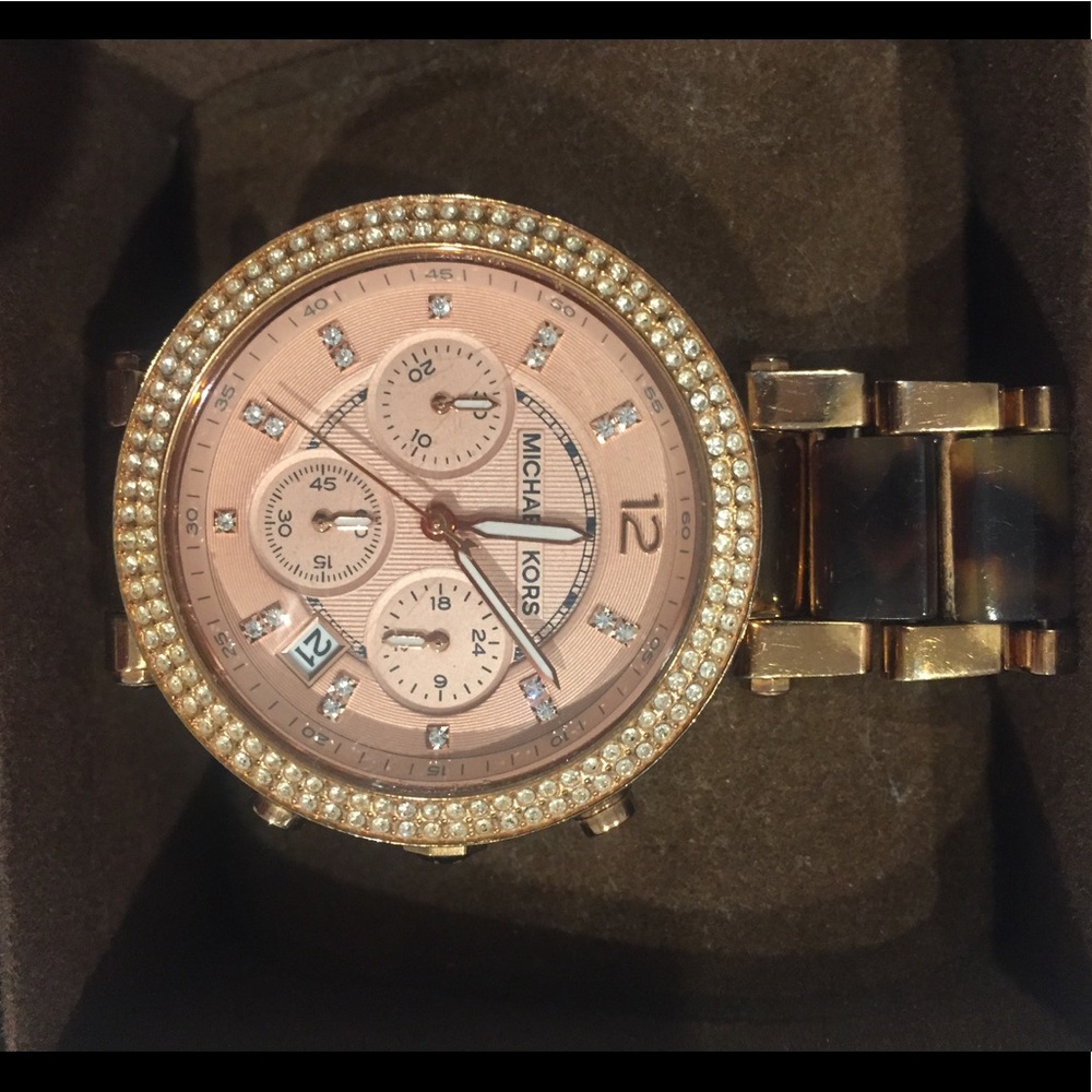 Michael Kors tortoiseshell bracelet watch