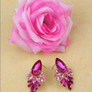 Pink Rhinestone earrings New