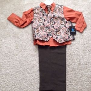 Boys' Shirt and Pant Four-Piece Set