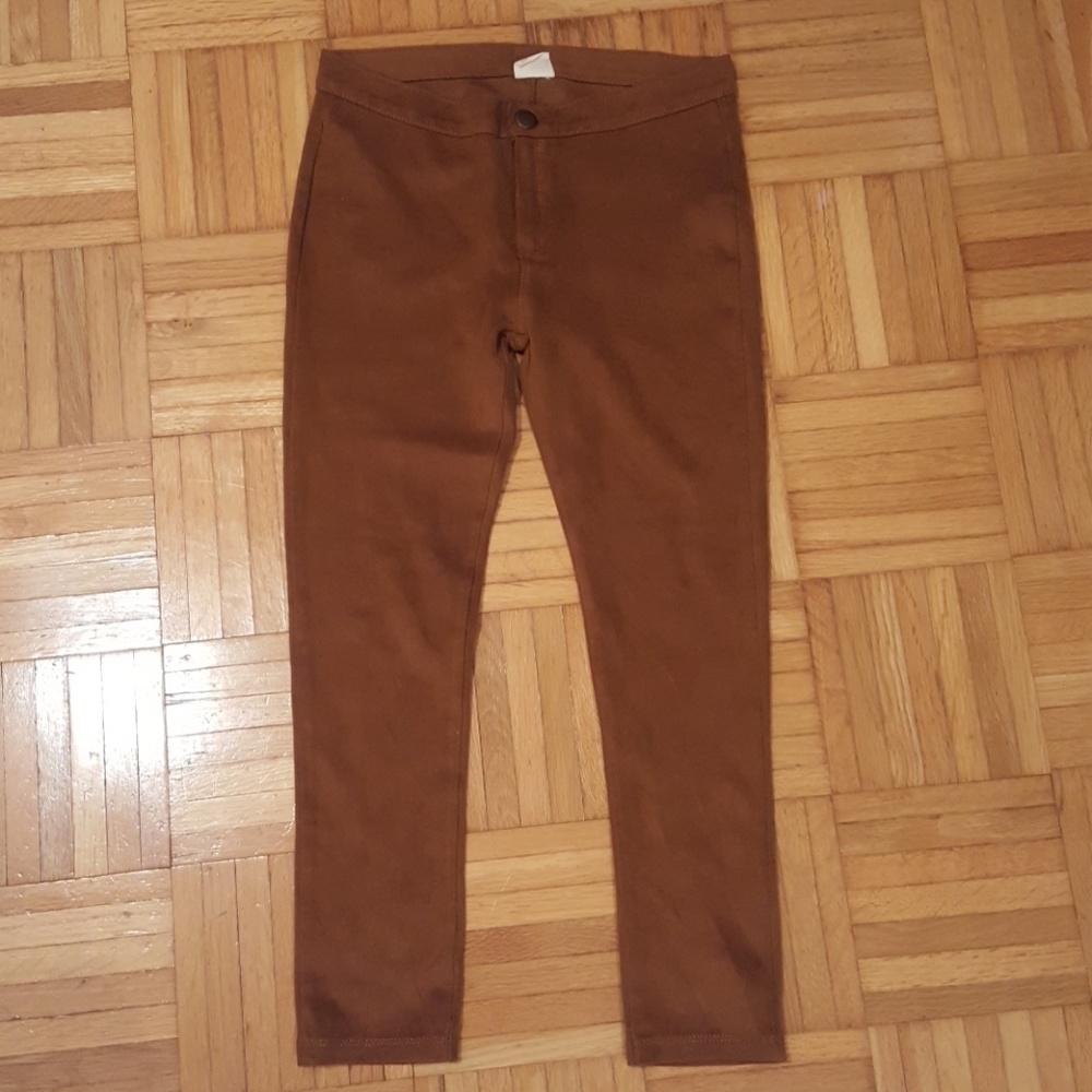 Zara Girls Faux Suede Casual Pants