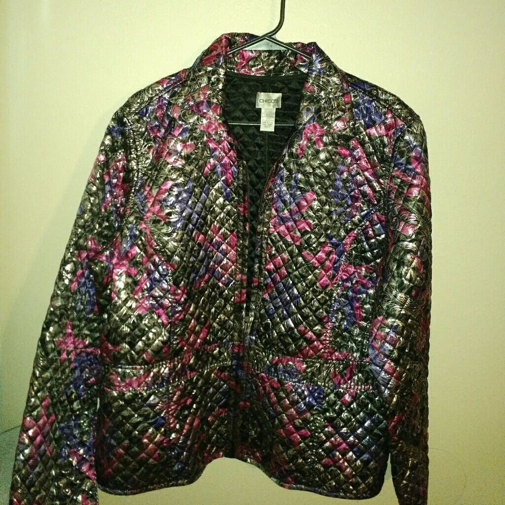 Chico's Size 3 Paisley Print jacket