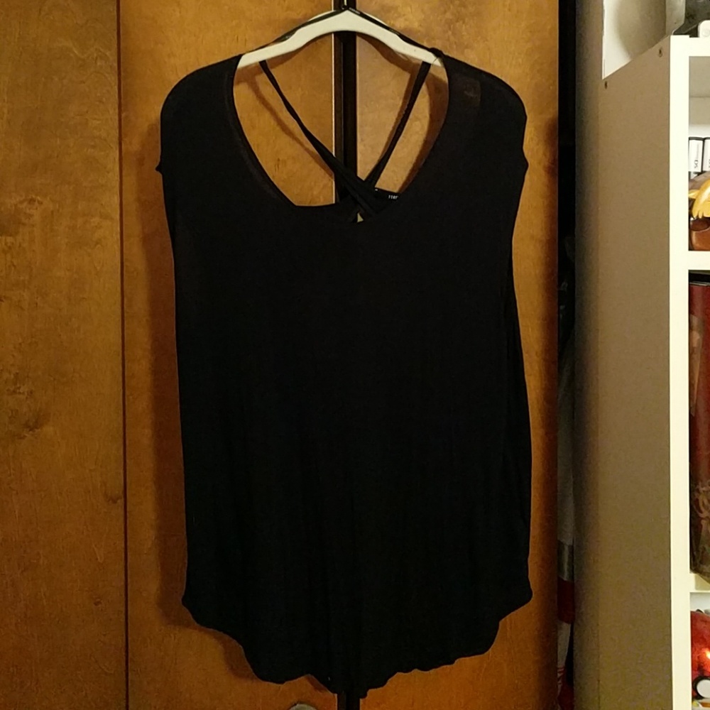 Forever 21 black racerback blouse