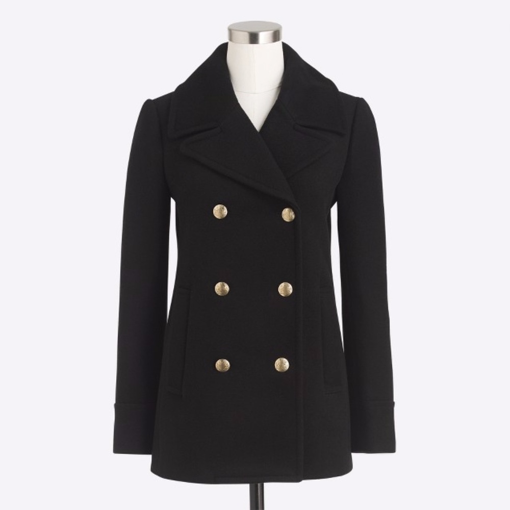 J. Crew Stadium Cloth Navy Peacoat