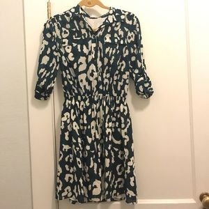 Shoshanna shirt dress with elastic waist. Like new