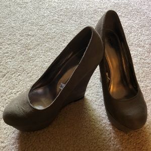 Taupe Suede Wedge