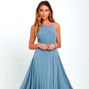 MYTHICAL KIND OF LOVE SLATE BLUE MAXI DRESS LULUS
