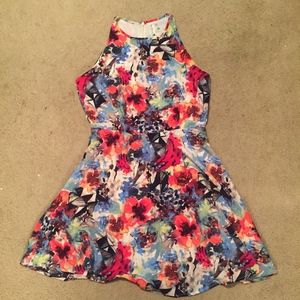 Bright floral skater dress