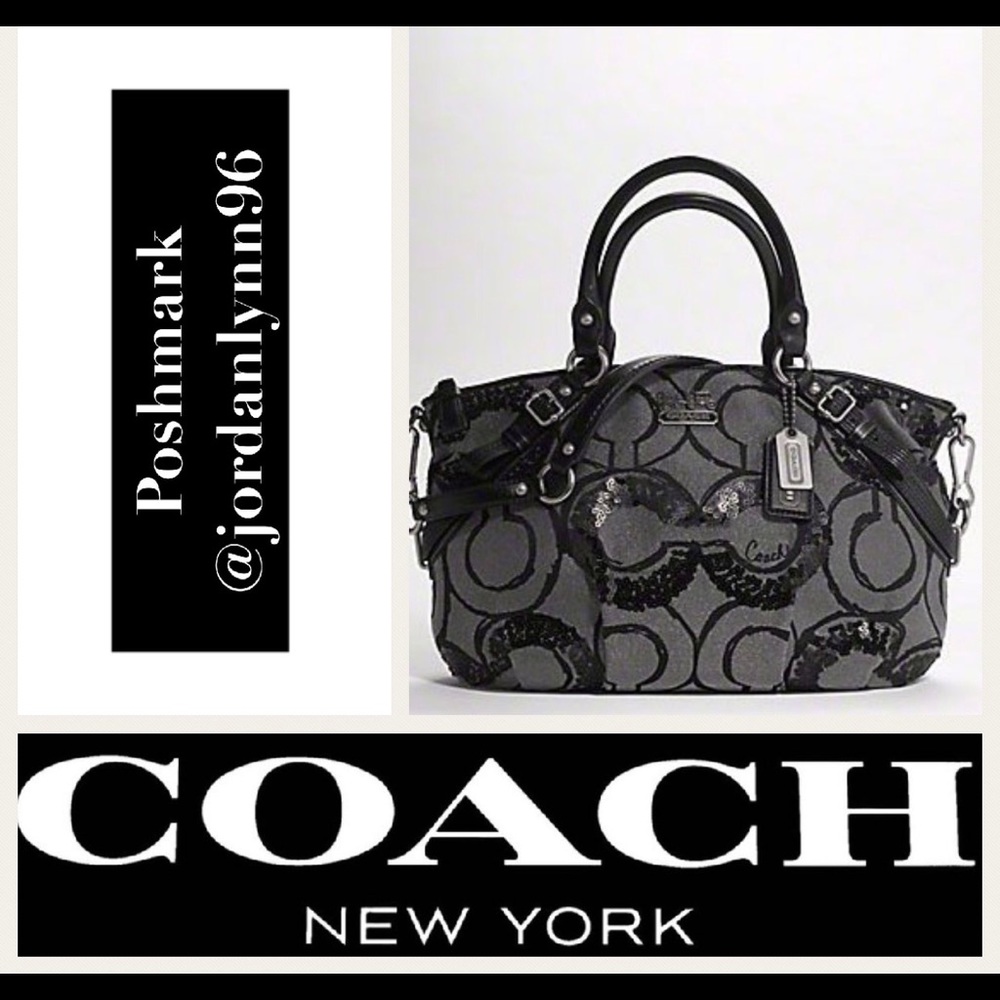 COACH RARE Auth Madison Sequin Satchel!
