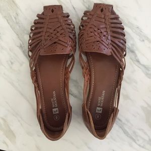 Vintage faux leather huaraches sandals 8/8.5