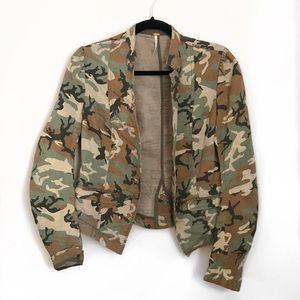 Free People Camo Blazer
