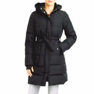 J.CREW Down Hooded Wintress Puffer Coat Black