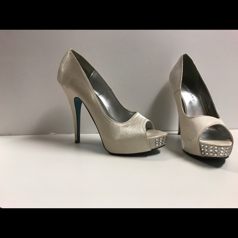 Cream satin 5” heels