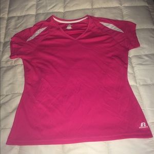 Pink Russell workout shirt
