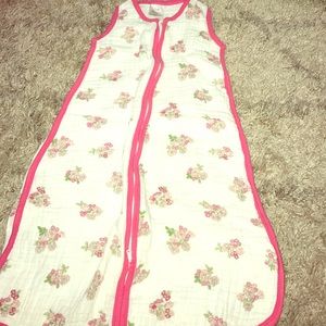 Aden + Anais Pink Floral Sleep Sack Like New