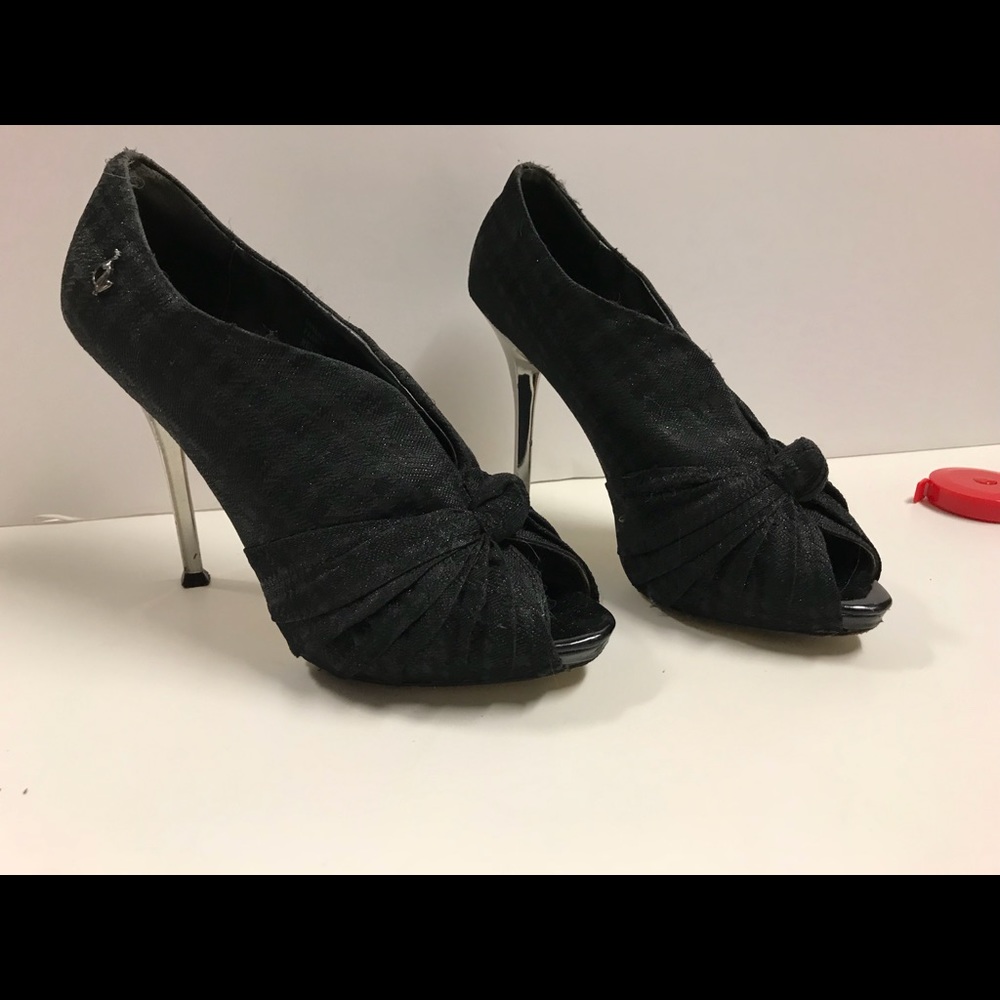 Baby Phat black peep toe heels