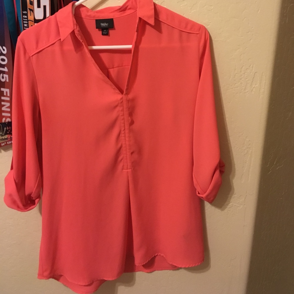 Mossimo 3/4 sleeve orange blouse