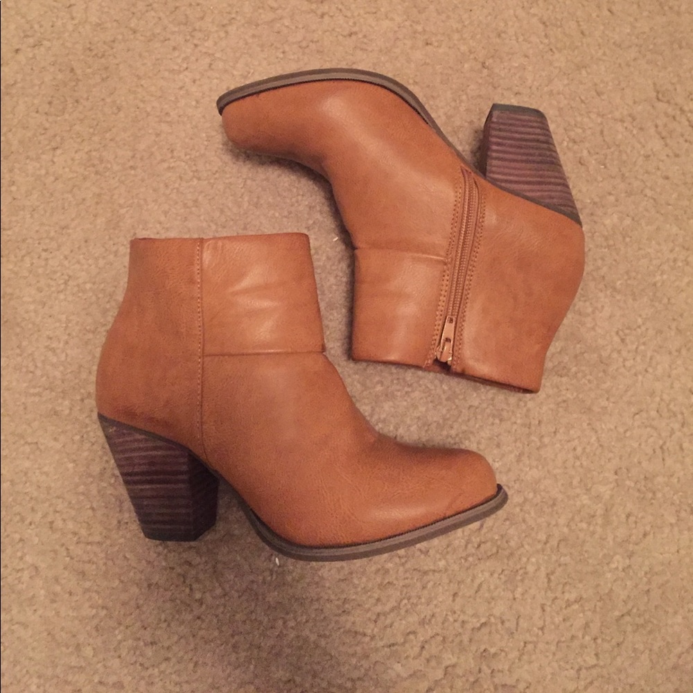 Brown ankle booties