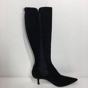Jimmy Choo black suede boots size 37.5