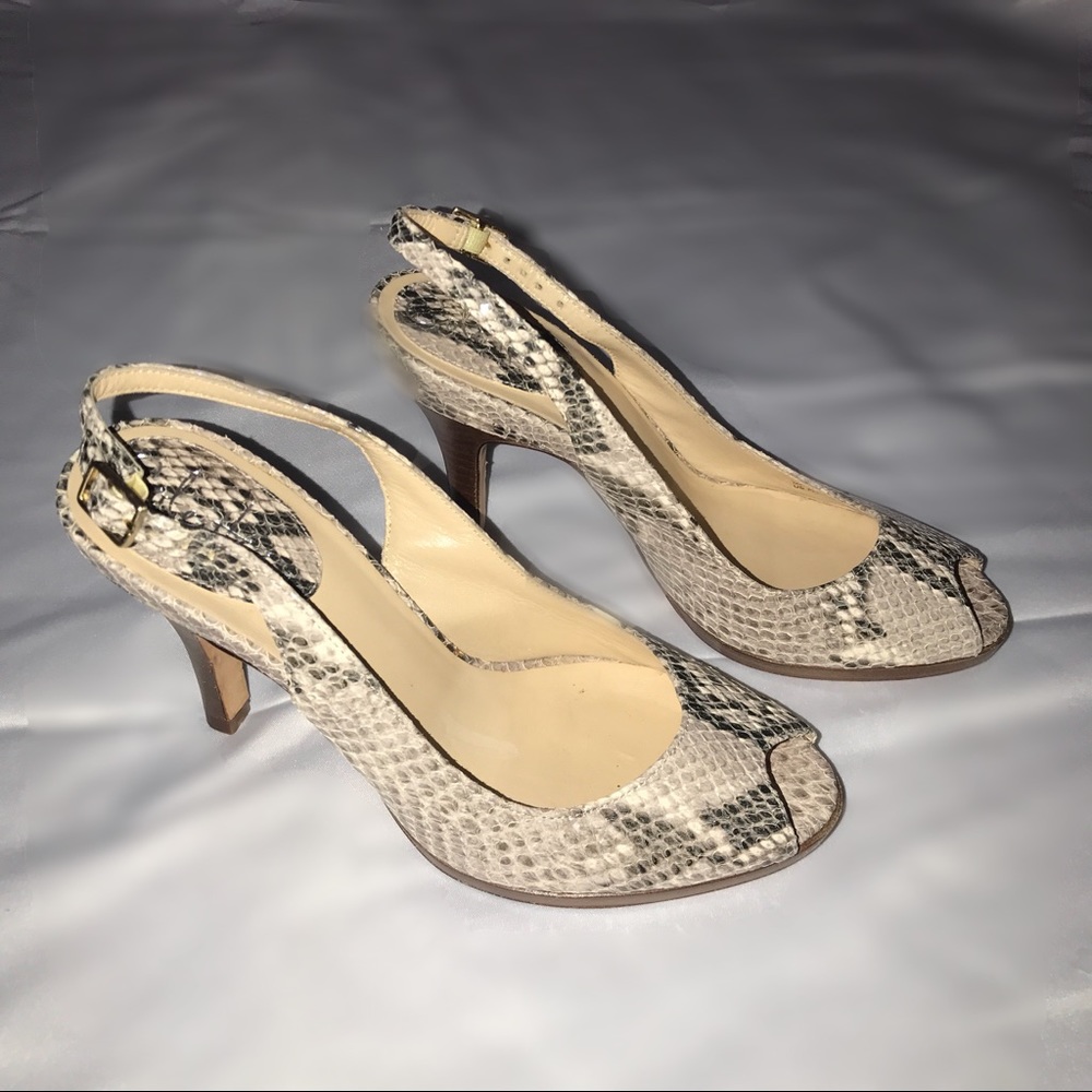 Cole Haan snake skin heels