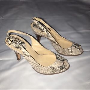 Cole Haan snake skin heels