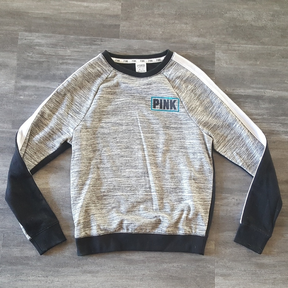 Grey Black Detailed VS Sweatshirt