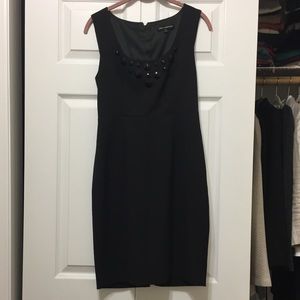 Pencil skirt dress with beading