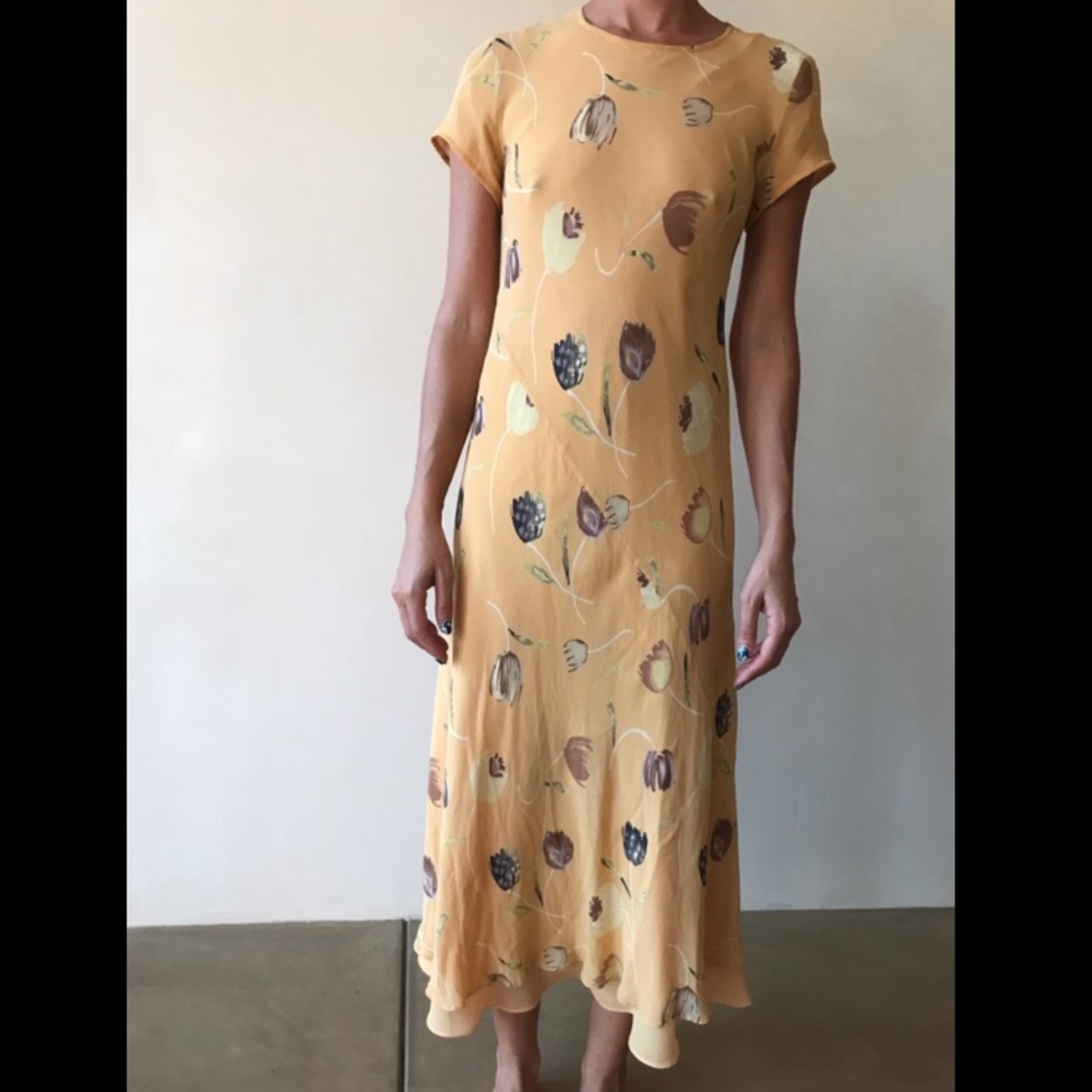Ann Taylor Vintage Yellow Flower Dress