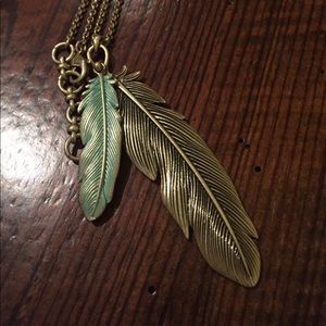 Lucky Brand Feather Necklace