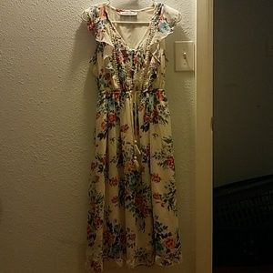 MULTI COLOR FLORAL MIDI DRESS