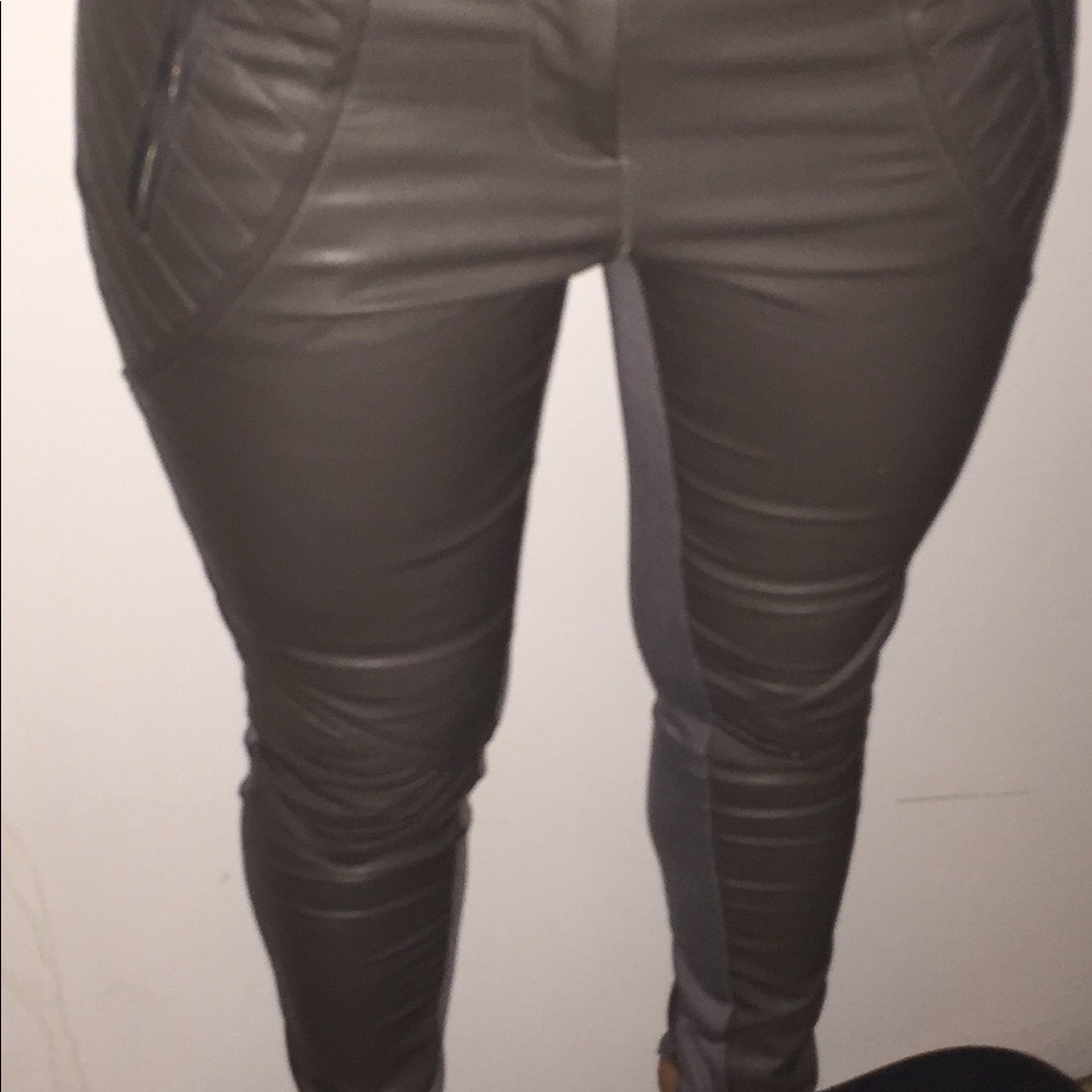 Faux Leather Pants (taupe color)