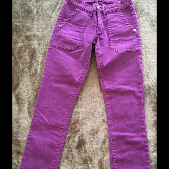 Juicy Couture Straight Crop Purple Women's Jeans - Picture 1 of 5