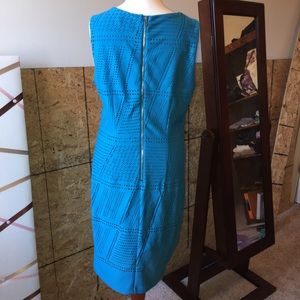 Blue Calvin Klein, laser cut dress