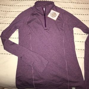 Long sleeve. Half zip tech shirt.