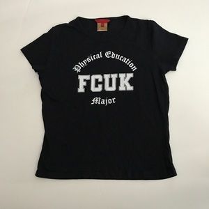 FCUK Jeans Women's Short Sleeve Graphic Tee Size M