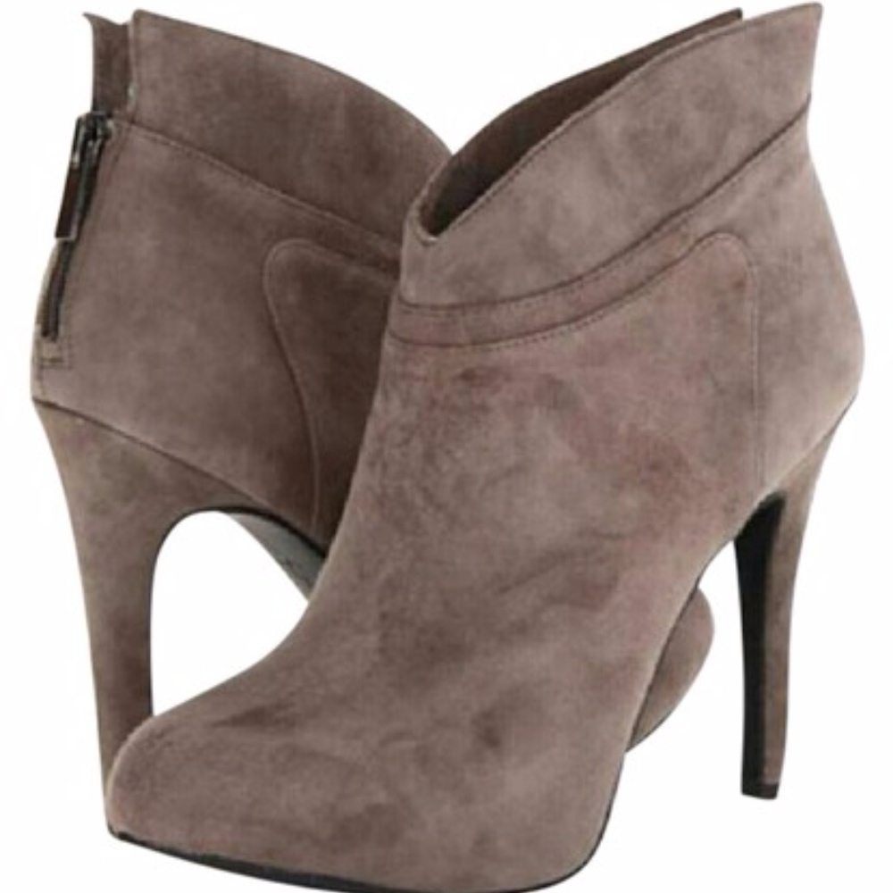 Jessica Simpson Aggie Suede Bootie Light Charcoal