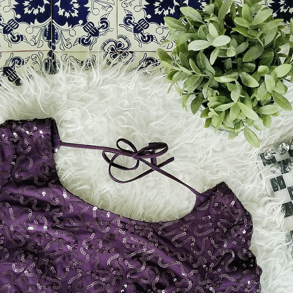 FOREVER21 purple sequined dress