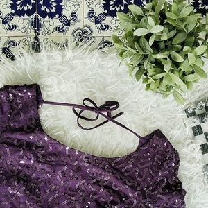 FOREVER21 purple sequined dress
