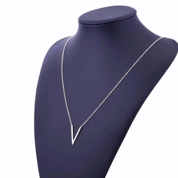 5 for $25 V Shape Pendant Long Necklace - Picture 5 of 7
