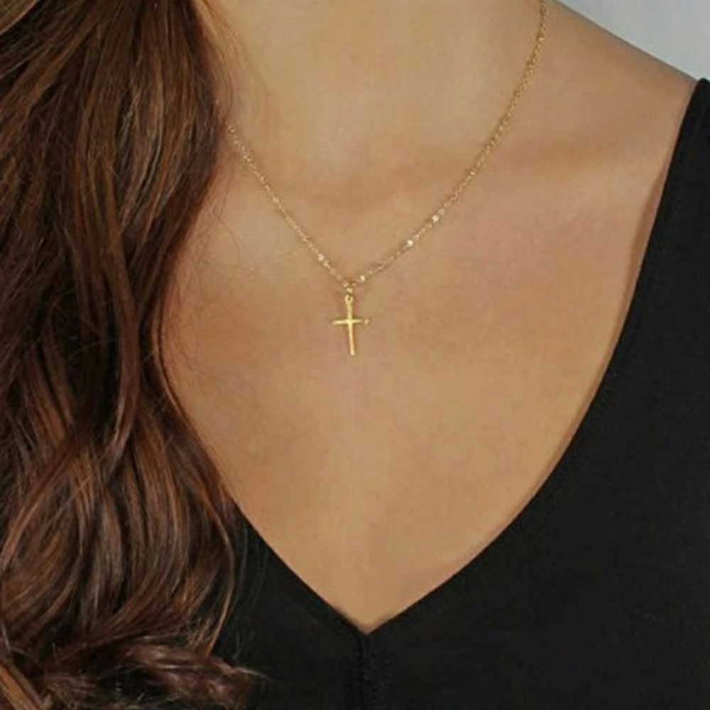 5 for $25 Delicate Dainty Cross Necklace - Picture 3 of 8