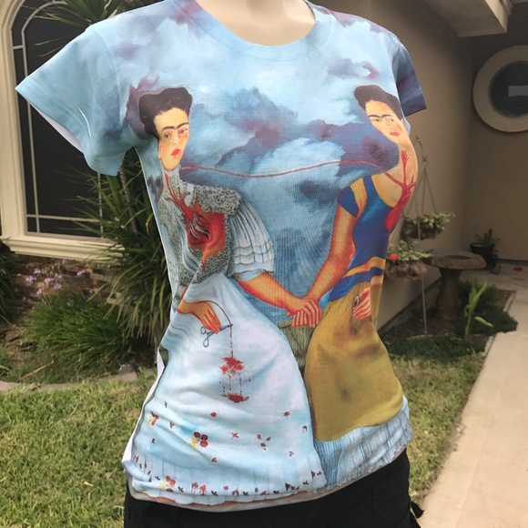 Frida Kahlo Las Dos Fridas Printed T-shirt - Picture 4 of 8