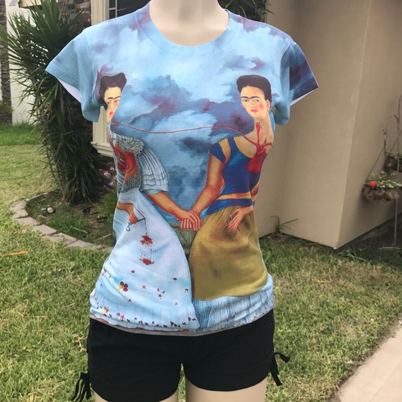 Frida Kahlo Las Dos Fridas Printed T-shirt - Picture 8 of 8